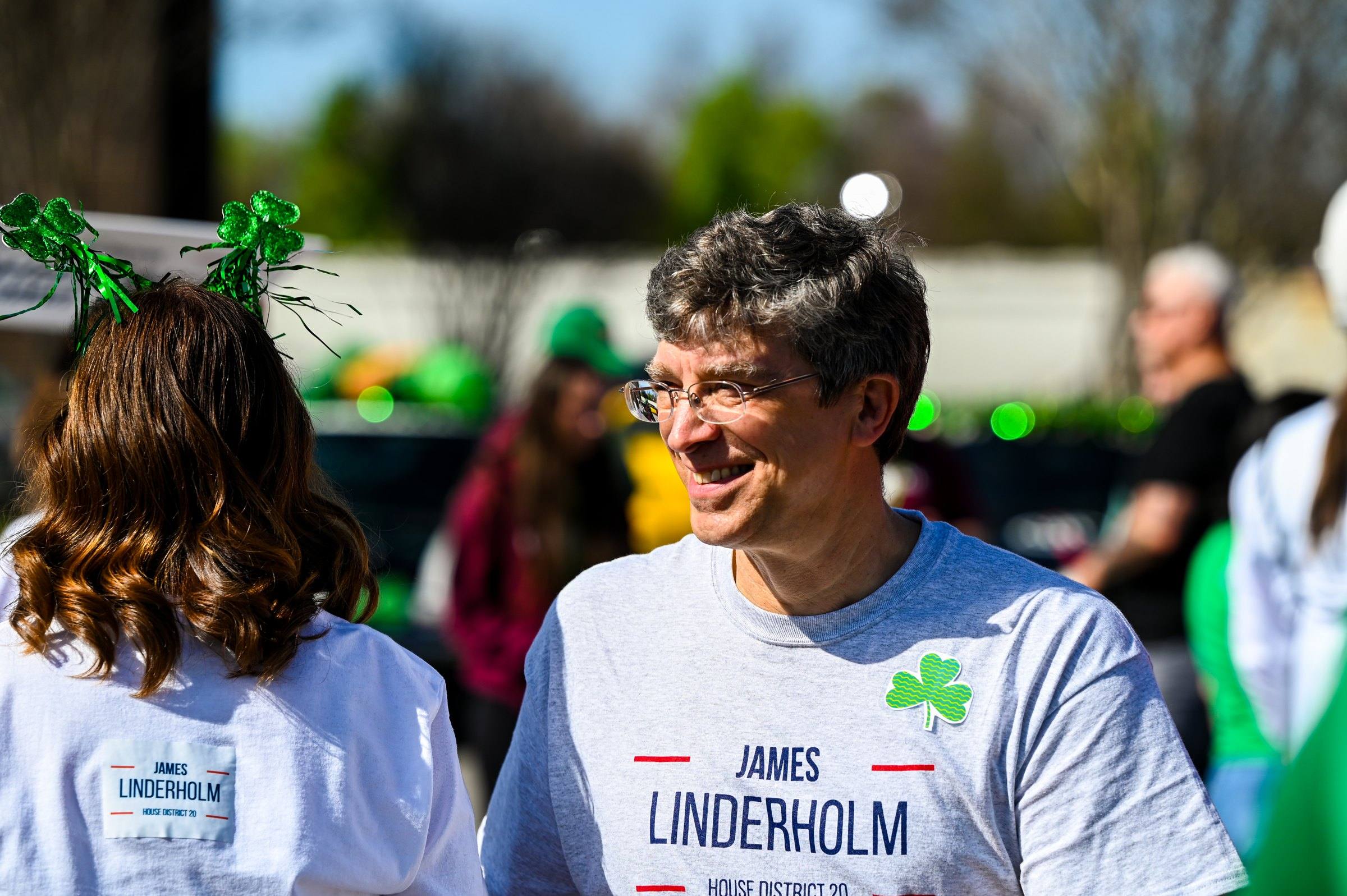 James Linderholm at Huntsville's St. Patrick's Day parade